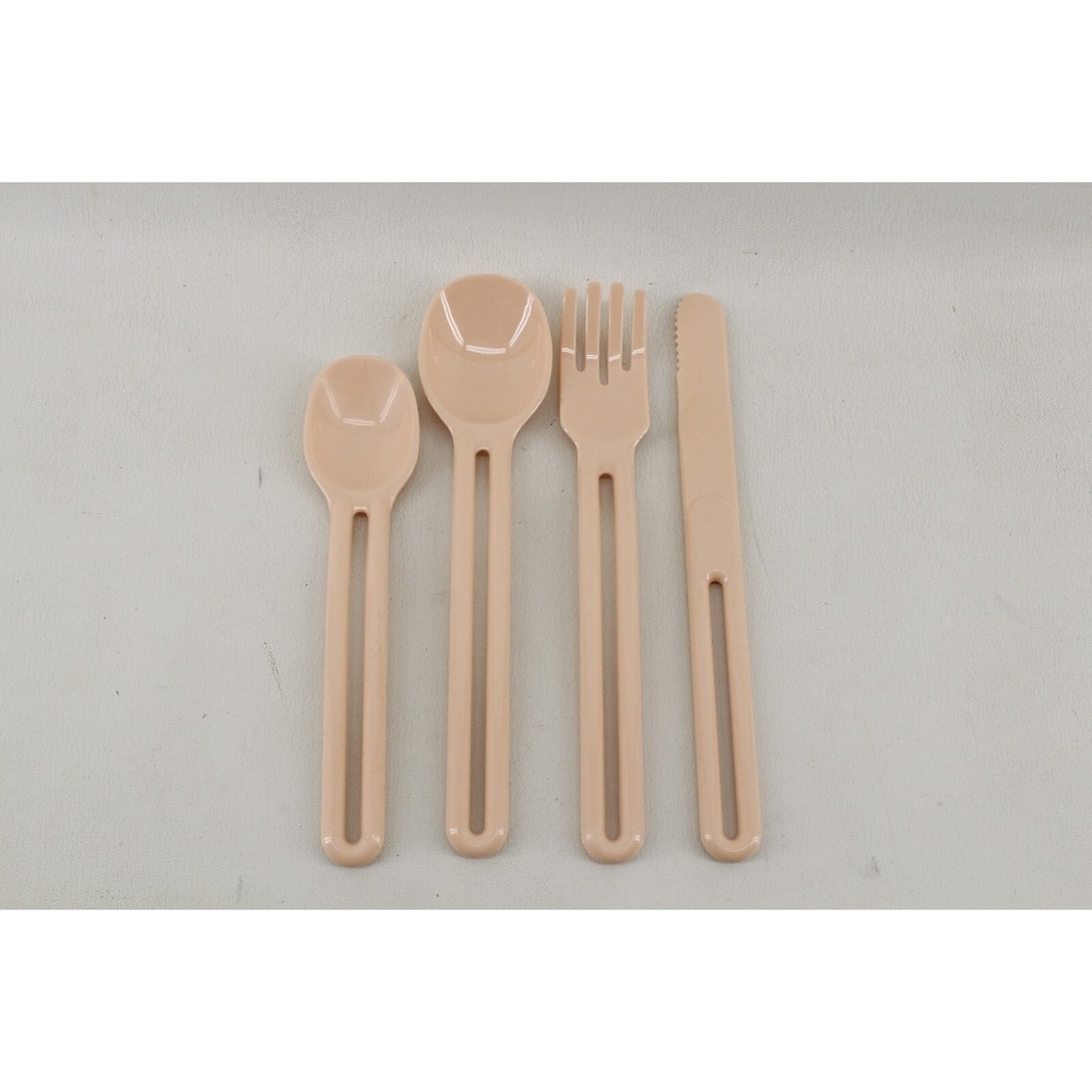 VINTAGE 1986‎ IDG MARKETING PINK PLASTIC FLATWARE UTENSILS 4 PIECES